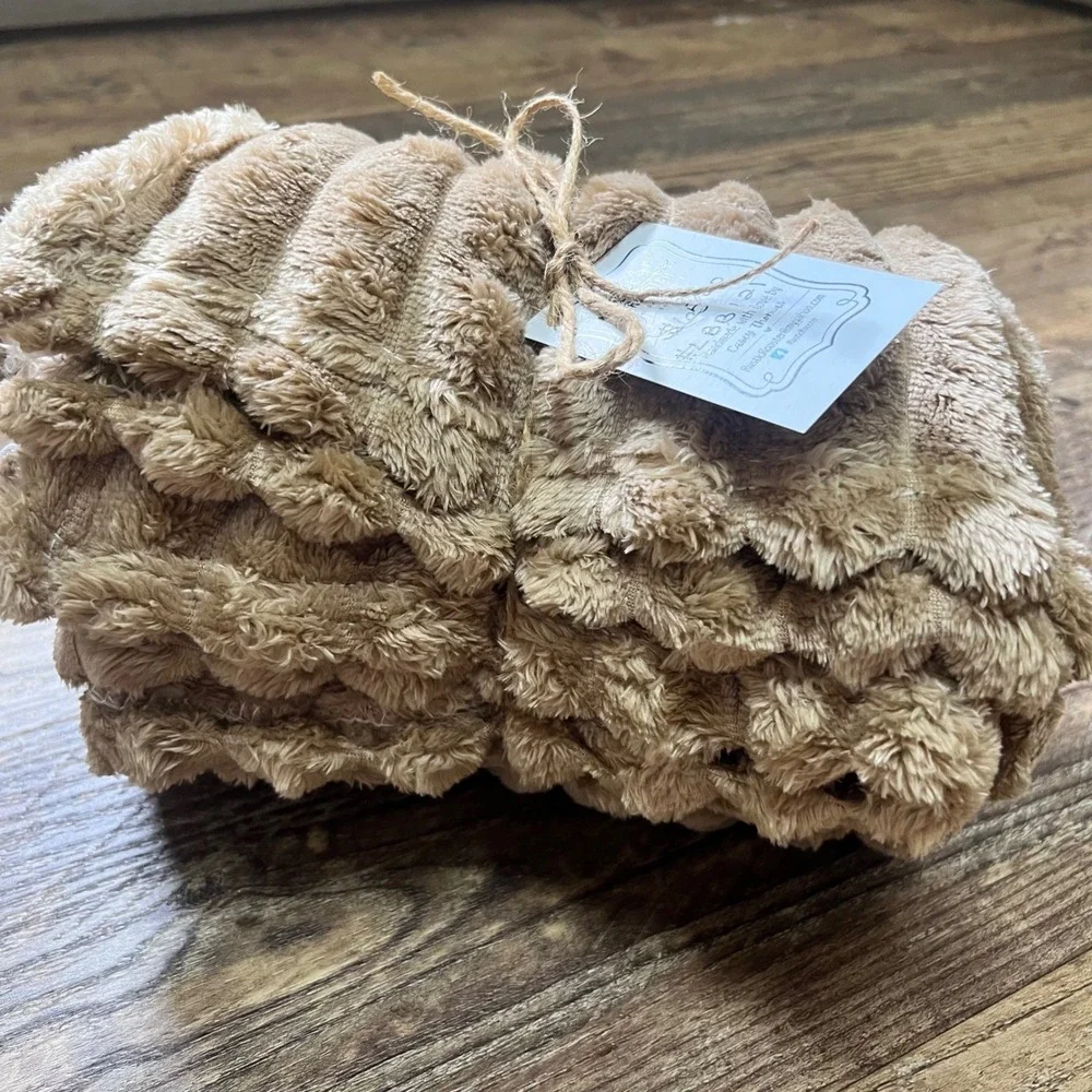 Rustic Rooster Tan Ribbed Plush Lap Blanket Toddler Throw Baby Blanket NEW Soft